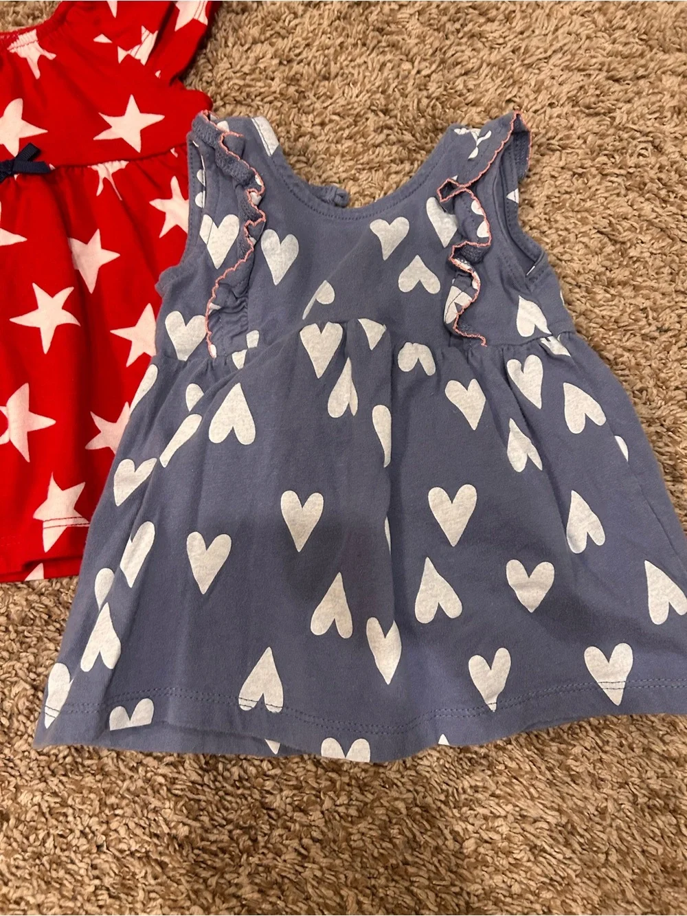 Girls Mixed Dress and Top Bundle 0-3 month girls clothing lot of 7